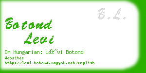 botond levi business card